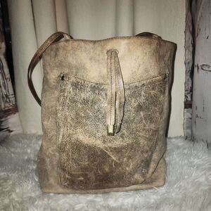 Vintage Brown Leather Shoulder Bag